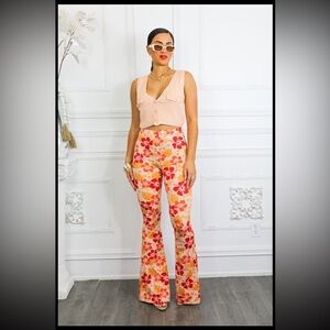 21. Floral High-Waisted Pants